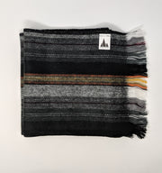 Black Striped Alpaca Scarf | Unisex Dress Scarf | Mens Wool Scarf | Dress Accessories