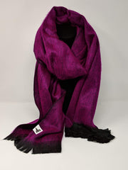 Magenta Handmade Alpaca Shawl | Large Purple Scarf | Mothers Day Gift | Gift For Her - LittleOtavalo