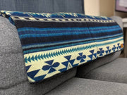 Geometric Alpaca Blanket | Queen Size Deep Blue Geometrical Pattern | Native Design | Outdoor blanket | Farmhouse Decor