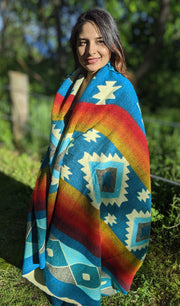 American Honey Geometrical Pattern - Native Design - Tribal Blanket - Boho Throw